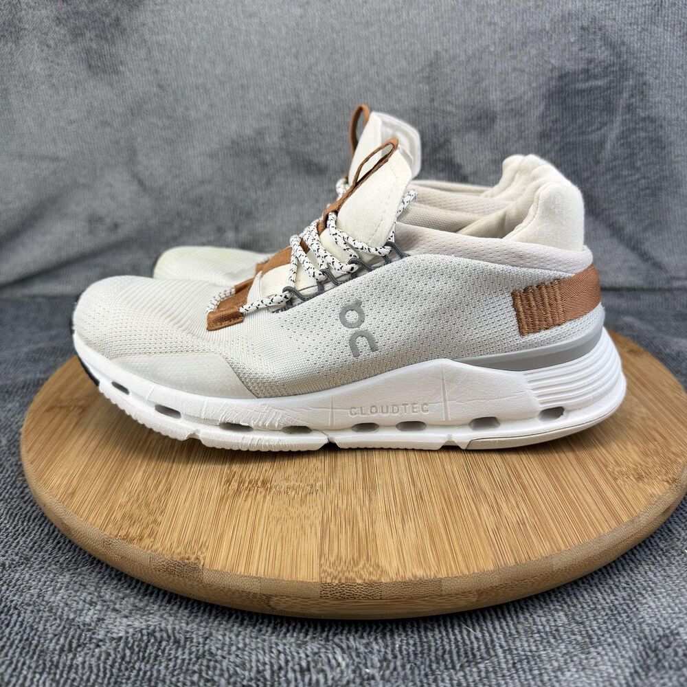 On Cloudnova Shoes Womens Size 7 White CloudTec Running Sneakers Athletic - Picture 3 of 14
